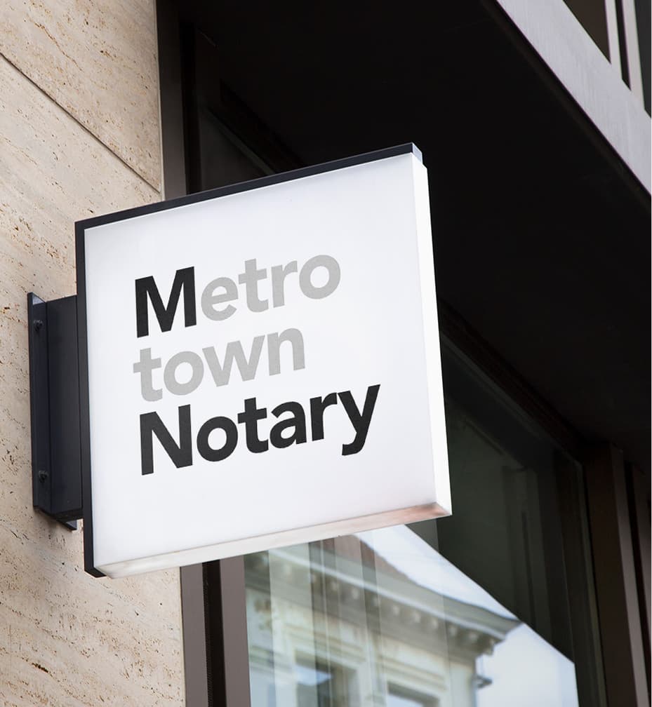 Metrotown Notary Branded Materials